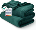 Bedsure GentleSoft Fleece Blankets King Size Emerald Green by BEDSURE