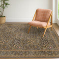 Vintage Brown 4x6 Area Rugs for Large Entryway, Bedroom Beside Rug, Non-Slip by HazoHaus