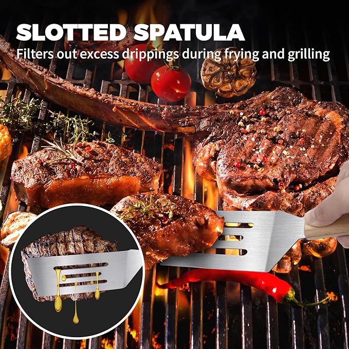 2 Pieces Stainless Steel Spatula Set, Metal Spatula - Image 5