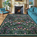 Area Rugs 9x12 Living Room: Floral Washable Rug Vintage Large Soft Boho by PLHXFRSoftAreaRugs
