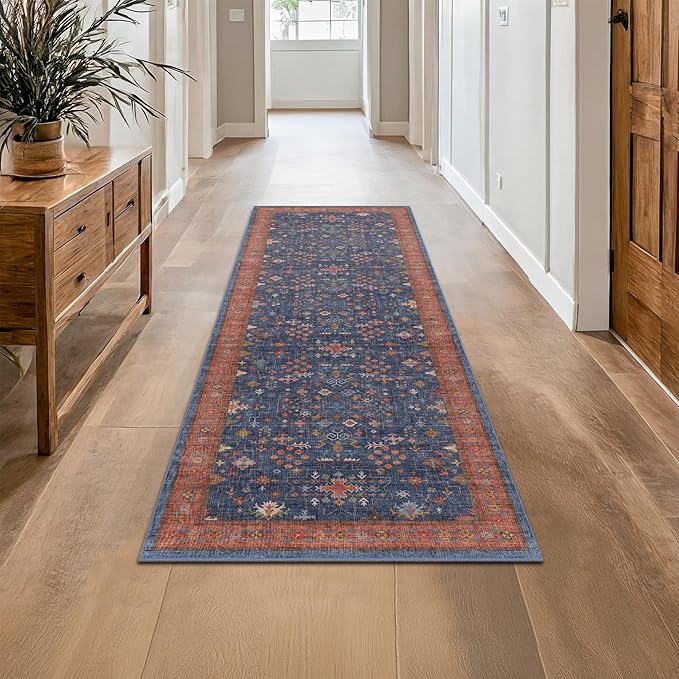 Hazo Haus Navy Blue Runner Rug 2x7 - Image 3