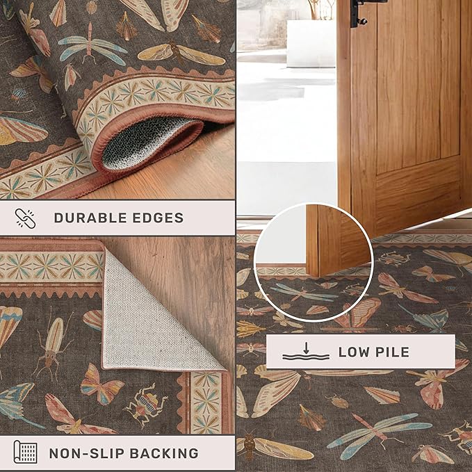 Boho Brown 3x5 Entryway Rugs Indoor - Image 5