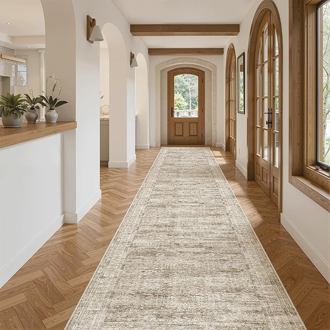 Runner Rug 2'6" x 14' Washable Non-Slip Runner Rugs - Image 4