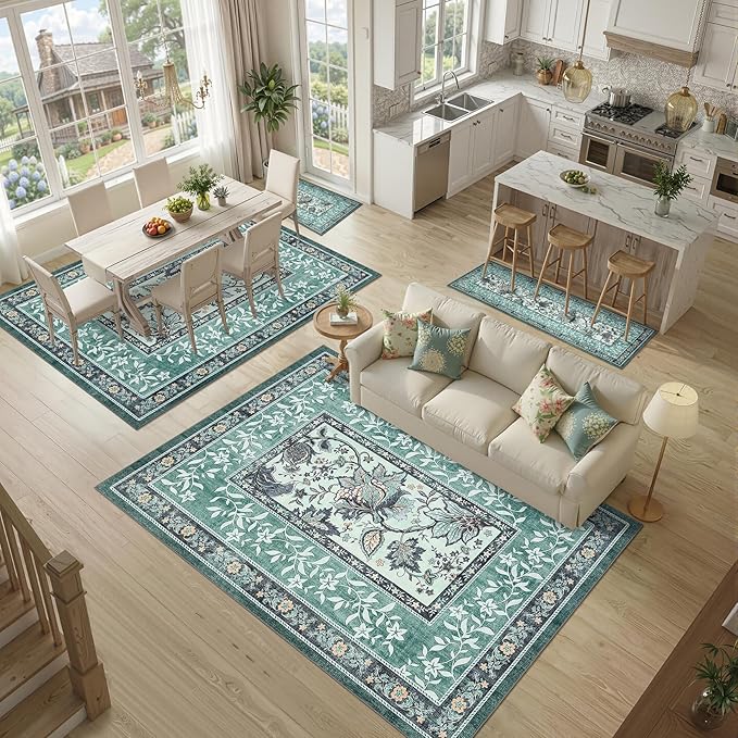 GarveeHome Teal 2x3 Door Mat Indoor Rugs - Image 8