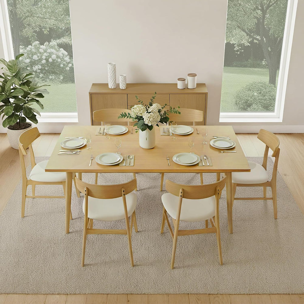 KISLOT Wooden Dining Chairs Set of 2, Upholstered Kitchen Chairs, Original