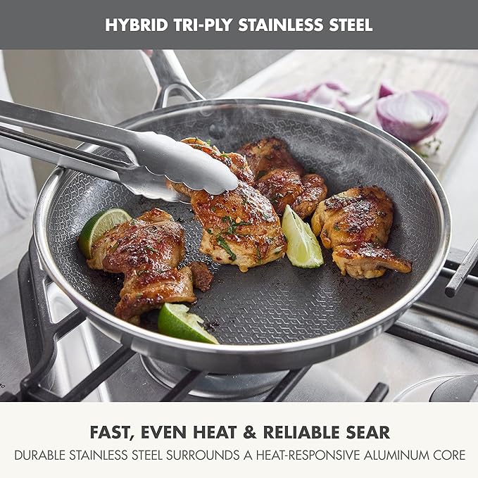 GreenPan Hybrid 12” Nonstick Stainless Steel Frying Pan - Image 5