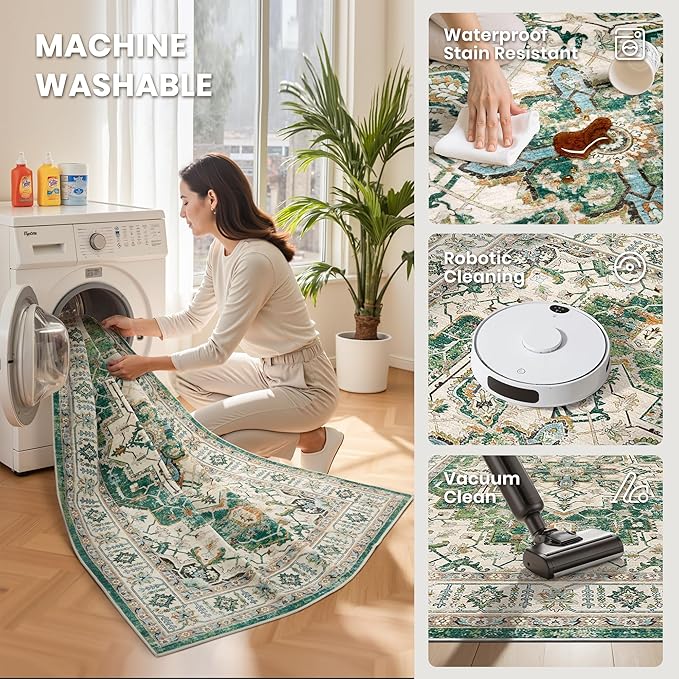 zesthome 6x9 Area Rugs, Machine Washable Rugs - Image 5