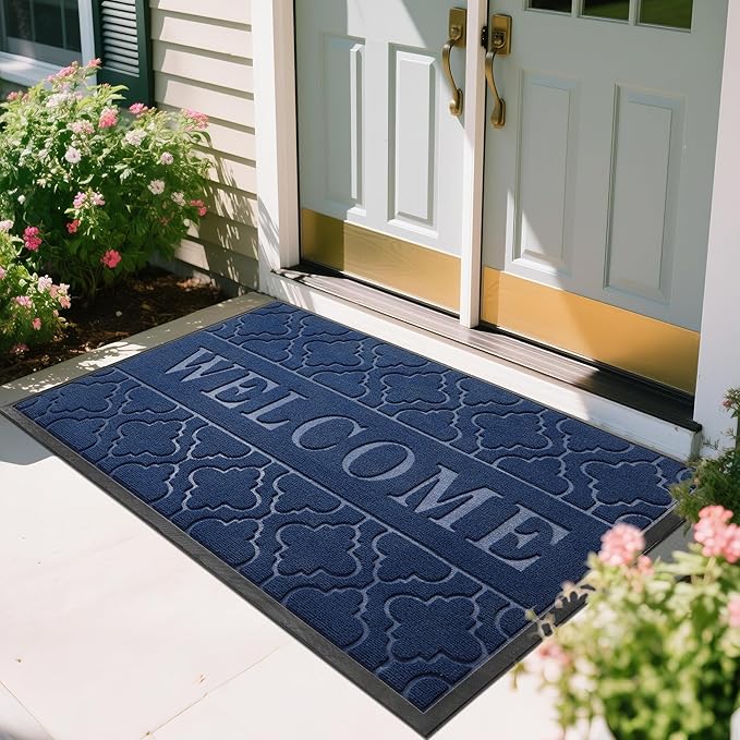 Yimobra Welcome Mat Outdoor Indoor, All-Season Waterproof Front Door Mat by Yimobra