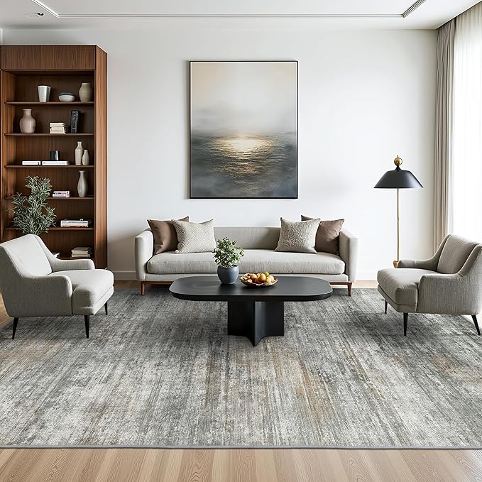 Area Rugs 4x6 for Living Room Bedroom, Modern Abstract Machine Washable Rug - Image 2