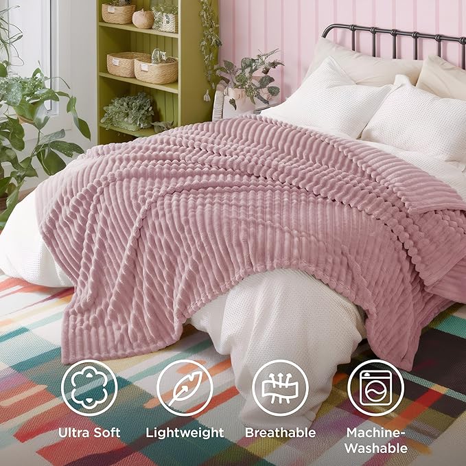 Bedsure GentleSoft Pink California King Size Blanket - Image 5