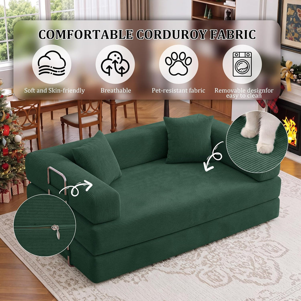 59.0 Inch Sofa Bed, 4-in-1Convertible Futon Sofas Bed Pull Out Sleeper Couch,...