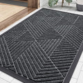 Smiry Front Door Mat Outside Entrance, Heavy Duty Sturdy Natural Rubber Doormat by Smiry