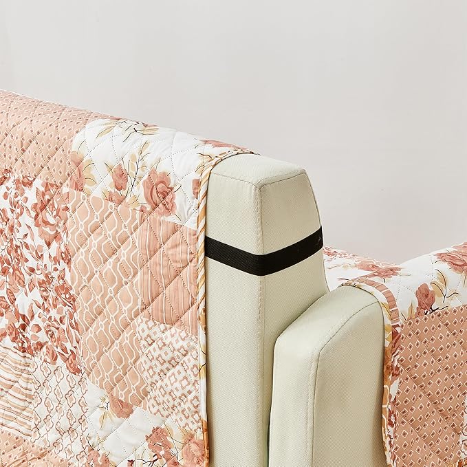 Great Bay Home Reversible Patchwork Loveseat Cover - Image 4