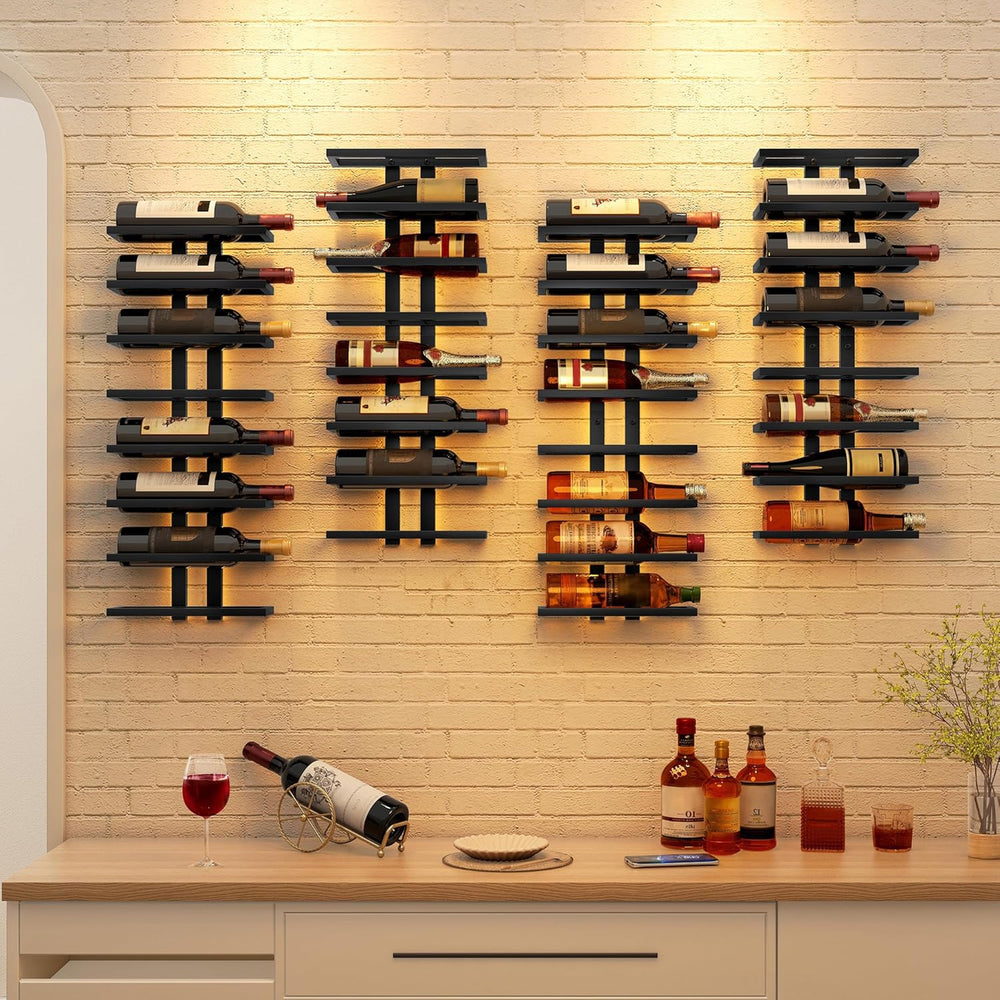 Hoctieon 8 Tier Wall Mount Wine Rack, Wall Racks for Wine Bottles Display and...
