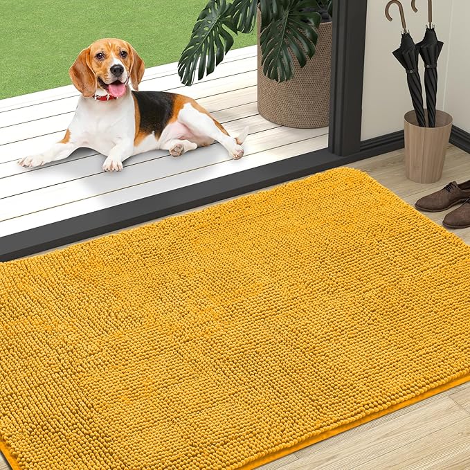 OLANLY Dog Door Mat for Muddy Paws 47x32, Absorbs Moisture and Dirt, Absorbent by OLANLY