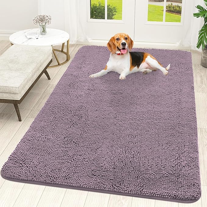OLANLY Dog Door Mat for Muddy Paws 59x35, Absorbs Moisture and Dirt, Absorbent by OLANLY