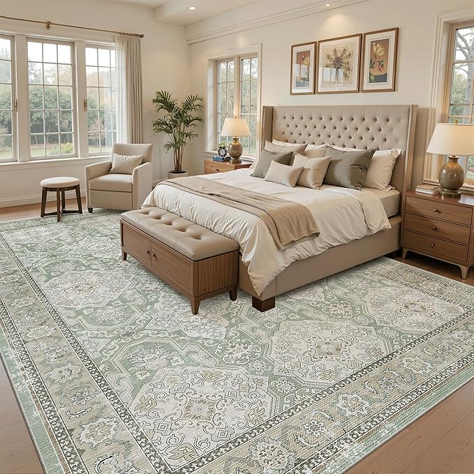 8x10 Area Rugs, Washable Rugs, Large Stain Resistant Area Rug - Image 3