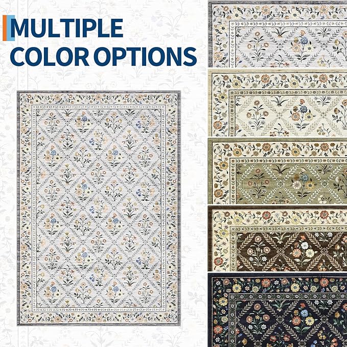 Washable Kitchen Rugs Non Slip 2x6 Hallway Runner Rug Stain Resistant Low Pile - Image 8