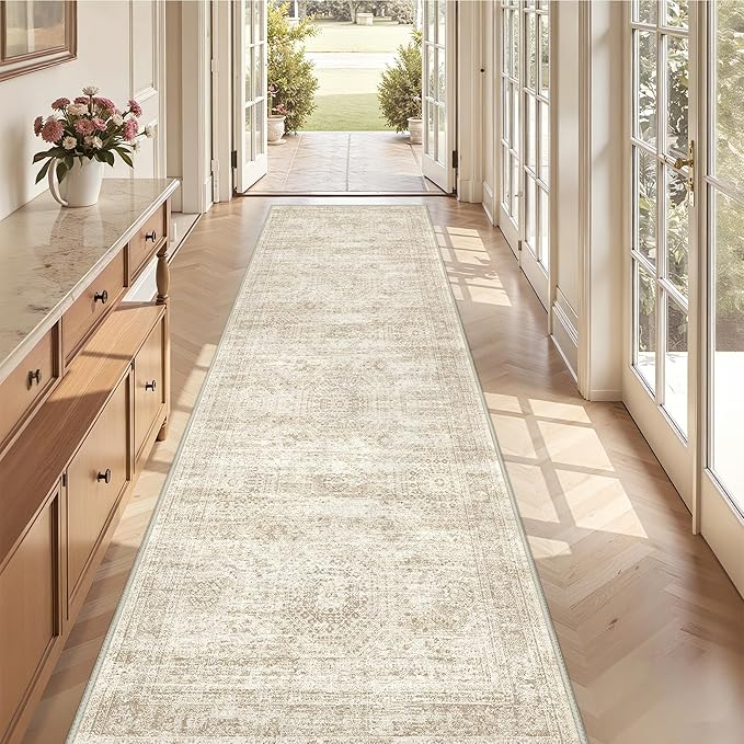 3x12 Runner Rug for Hallway, Non-Slip Long Bathroom Rugs Runner for Kitchen - Image 3