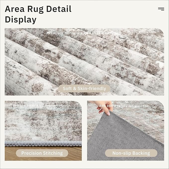 3x5 Rug, Abstract Small Area Rug - Image 6