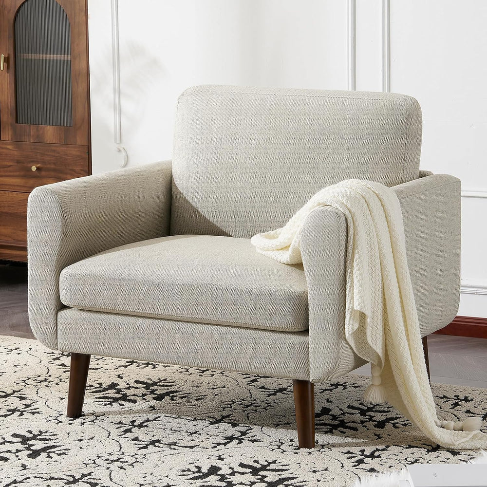 ELUCHANG Accent Chair Set of 1, Oversized Mid Century Modern Arm Chair, Soft ...