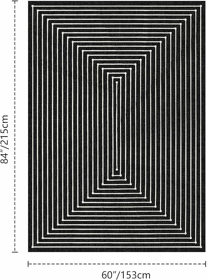 Latte&Fog 5x7 Area Rugs for Living Room Bedroom, Modern Abstract Washable Rug - Image 2