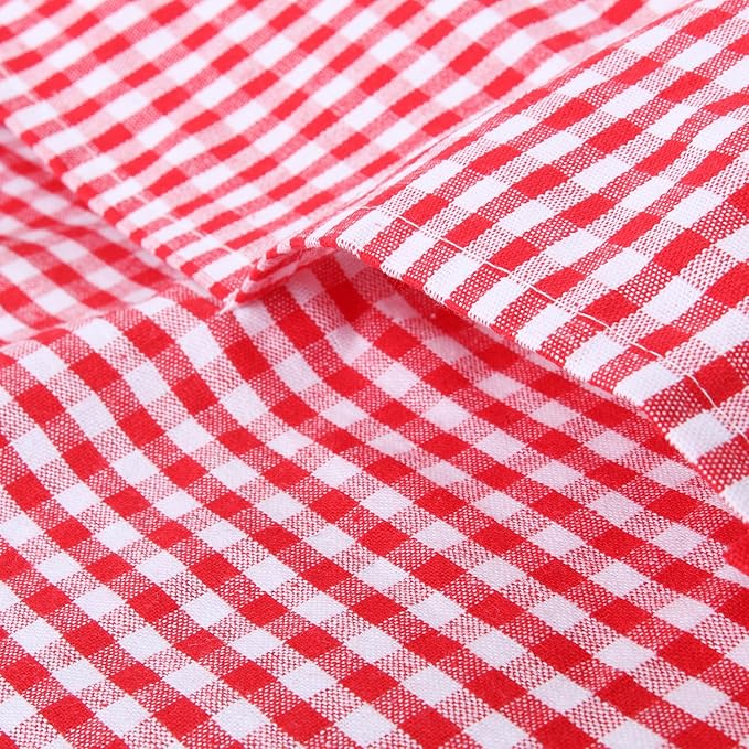 Vintage Gingham Kitchen Aprons Chef Bib Canvas Aprons Christmas Holiday Home - Image 7