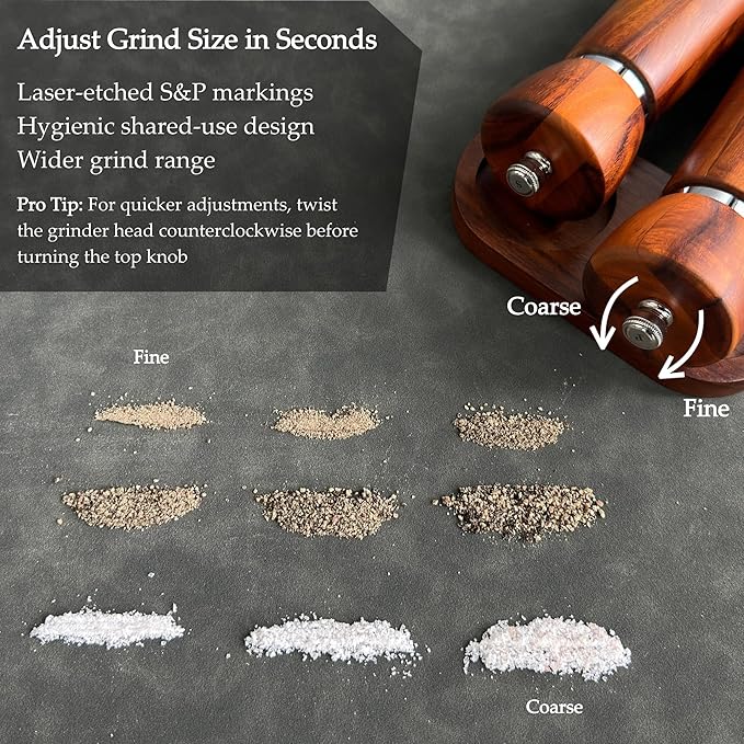 TLYSXPRO Wooden Pepper Grinder – Refillable Pepper Mill - Image 6