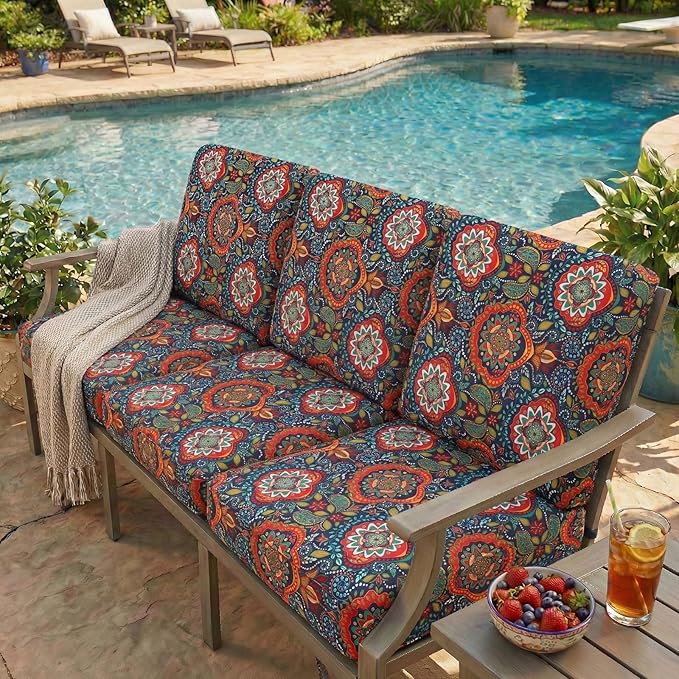 hyha Printed Couch Cushion Covers, Floral Sofa Covers Washable - Image 7