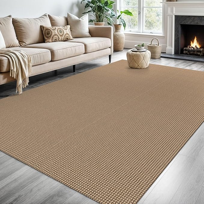 KOZYFLY Washable Area Rug 6x9 ft Rubber Backed Non Slip Rugs by KOZYFLY