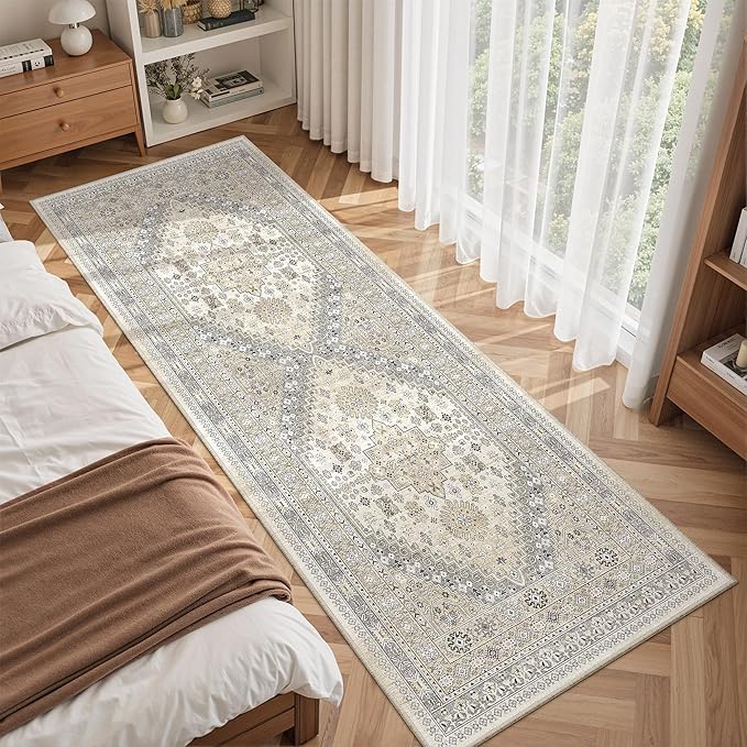 zesthome 2x6 Runner Rug for Hallways, Machine Washable Rug, Non Slip Vintage - Image 8