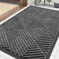 Smiry Front Door Mat Outside Entrance, Heavy Duty Sturdy Natural Rubber Doormat by Smiry