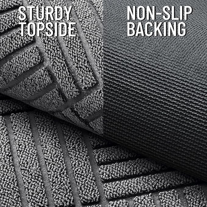 OLANLY Front Door Mat Outside Entrance 47x23, Heavy Duty Sturdy Natural Rubber - Image 3