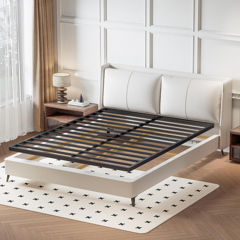 Superay 2 Inch Queen Box Spring Low Profile Metal Bed Base, Easy Assembly