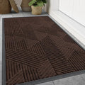 Smiry Front Door Mat Outside Entrance, Heavy Duty Sturdy Natural Rubber Doormat by Smiry
