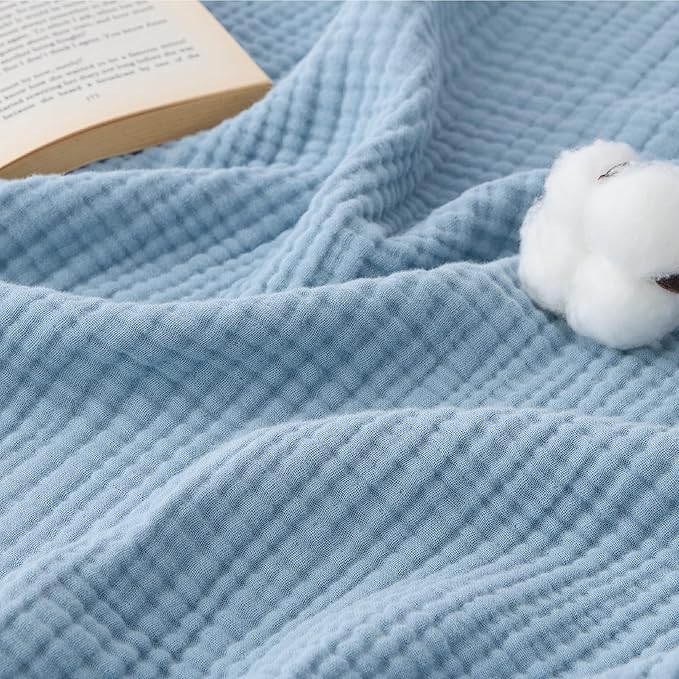 Bedsure 100% Cotton Muslin Throw Blanket Twin XL by BEDSURE