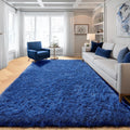 ONASAR Navy Blue Area Rugs for Living Room Bedroom, 5x8 Fluffy Bedside Rug by ONASAR