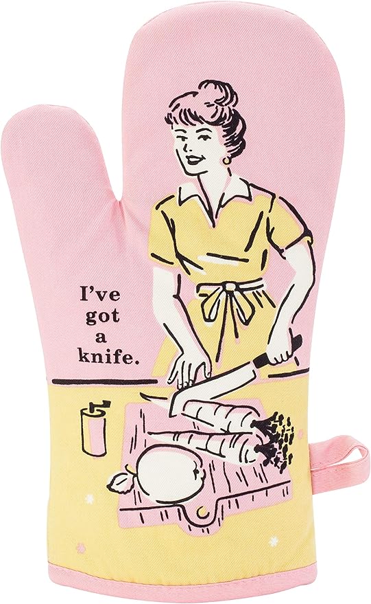 Blue Q Oven Mitt, I've Got a Knife. Super-Insulated Quilting, Natural-Fitting by BlueQ