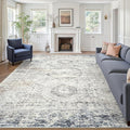 10x14 Area Rugs for Living Room, Non Slip Machine Washable Vintage Rugs by Soalmost