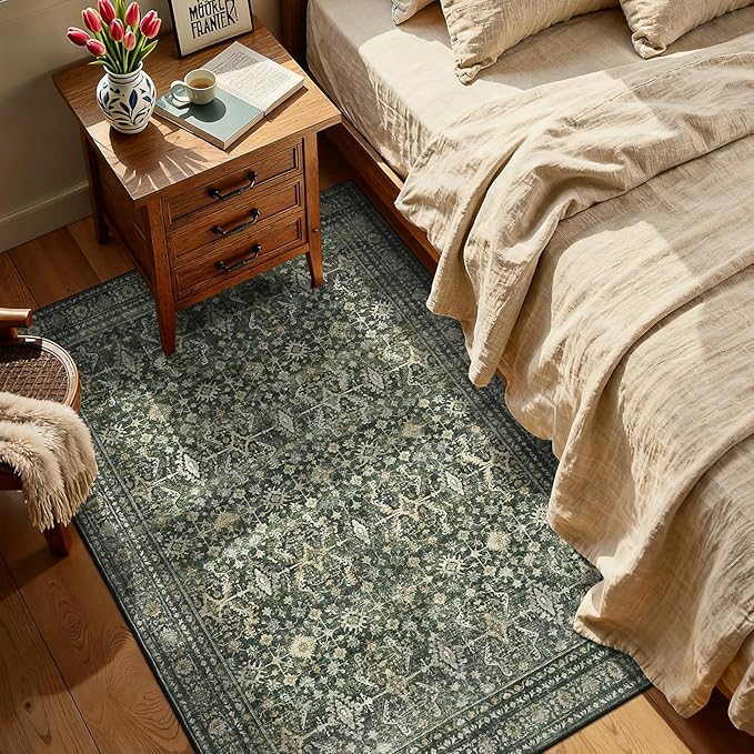 Lofus 4x6 Area Rug for Entryway, Washablee Soft Rugs for Bedroom, Living Room - Image 4