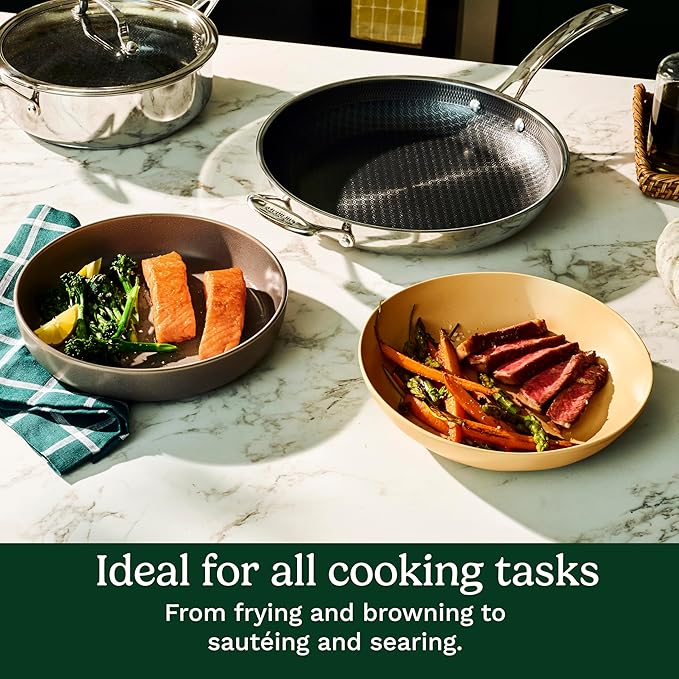 Cuisinart FusionPlus Hybrid Stainless Steel Cookware Set, 5-Piece Skillet - Image 5