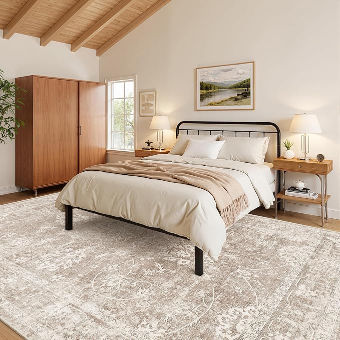 Madane Living Room 10x14 Area Rugs, Washable Low Pile Non-Slip Stain Resistant - Image 3