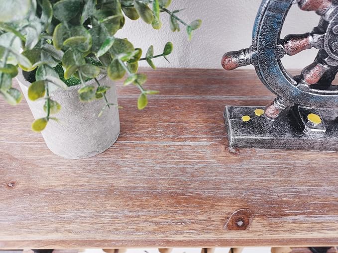 Industrial Ladder Pipe Shelves, Wall Mounted Rustic Bookshelf, Retro Metal Wo...