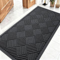 OLANLY Front Door Mat Outside Entrance 47x23, Heavy Duty Sturdy Natural Rubber by OLANLY
