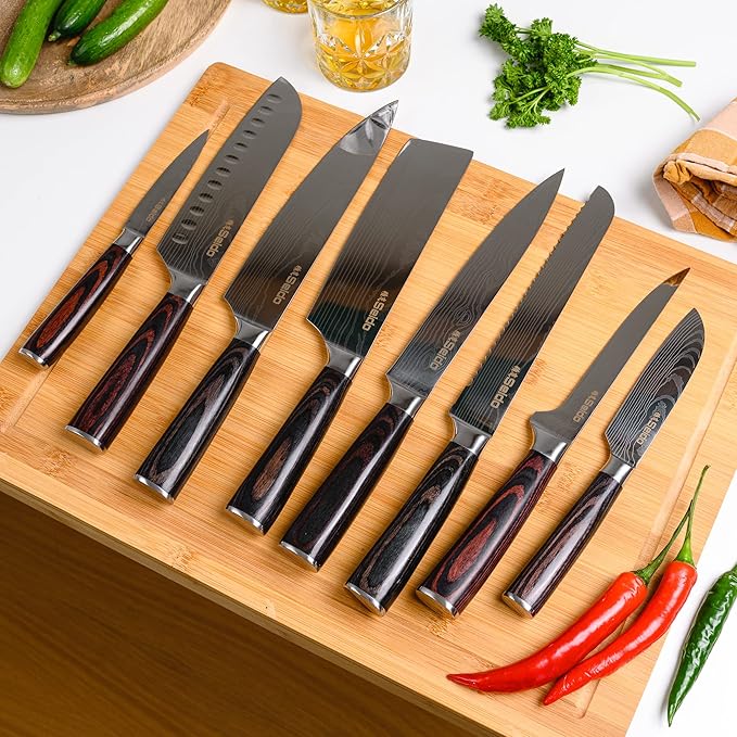 Seido Knives Master Chef Knife Set, 8-Piece Kitchen Knife Set, High-Carbon - Image 5