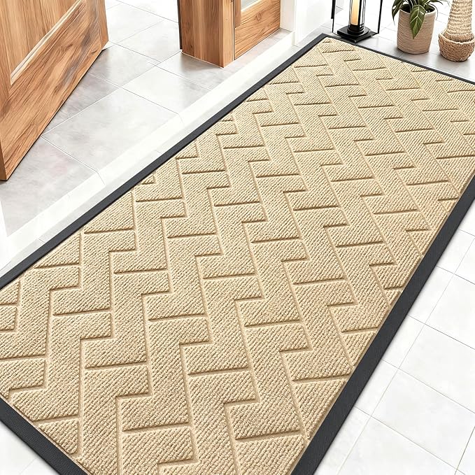 OLANLY Front Door Mat Indoor Outdoor Entrance, Waterproof All-Season, by OLANLY