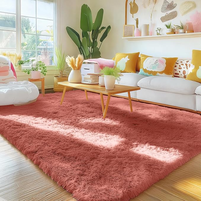 OLANLY Area Rugs for Living Room Bedroom, Machine Washable 4x5.9 ft Soft Fluffy - Image 3