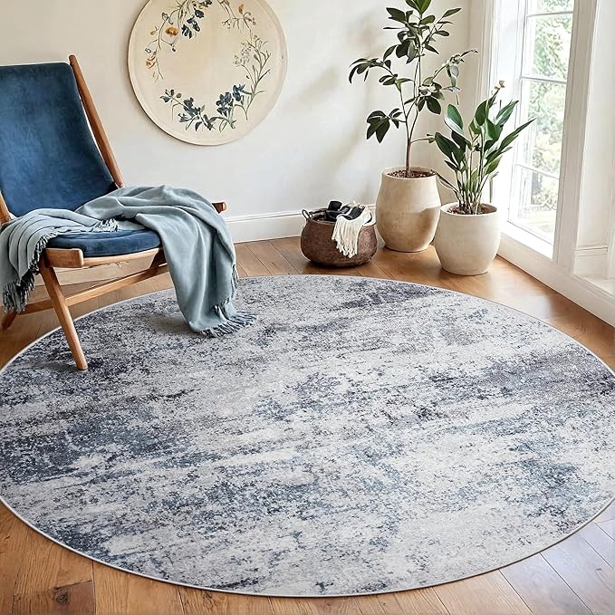 Round Rug 6ft Circle Rug Washable: Carpet Small Circular Area Rug by Aelenmu