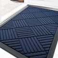 OLANLY Front Door Mat Outside Entrance 33x21, Heavy Duty Sturdy Natural Rubber by OLANLY