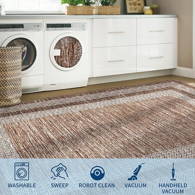 GarveeHome Washable Runner Rug 2x6 Modern Hallway Rug Non Slip Entryway Runner - Image 7
